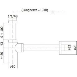 Ensemble De 2 Bondes Clic-clac Pour Lavabos Avec Trop-plein Et Siphon Paffoni Light Exclusive Edition, Version Matt Black -PAFFONI Soldes 50053346 5