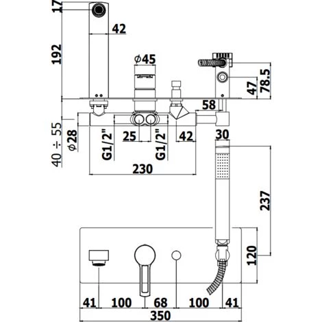 Mitigeur Pour Baignoire Intégré Paffoni Ringo RIN001CR-RIN001NO | Chromé - RINGO - Chromé 4 Mitigeur Pour Baignoire Intégré Paffoni Ringo RIN001CR-RIN001NO | Chromé - RINGO - Chromé – Image 2