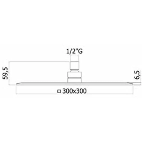 Paffoni Zanzibar Pommeau De Douche Carré En Métal Chromé 30x30 Cm épaisseur 6,5 Mm 5 Paffoni Zanzibar Pommeau De Douche Carré En Métal Chromé 30x30 Cm épaisseur 6,5 Mm – Image 3