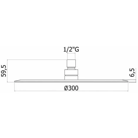 Pomme De Douche Ronde Paffoni Diamètre 300 Mm En Métal 5 Pomme De Douche Ronde Paffoni Diamètre 300 Mm En Métal – Image 3