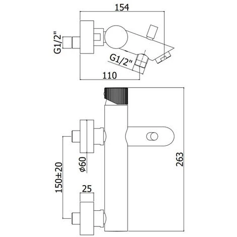 Mitigeur Bain Extérieur Avec Douchette Et Support Articulé Paffoni Jo Chromé 4 Mitigeur Bain Extérieur Avec Douchette Et Support Articulé Paffoni Jo Chromé – Image 2