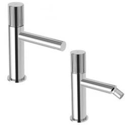 Ensemble De Mitigeurs Lavabo Et Bidet Avec Vidage Clic-clac Paffoni Jo Chrome