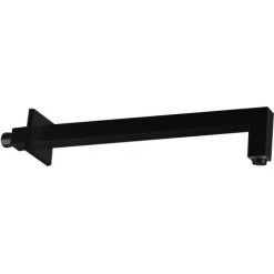 Bras De Douche Carré Paffoni Level 40 Cm En Laiton Noir Mat