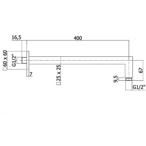 Bras De Douche Carré Paffoni Level 40 Cm En Laiton Noir Mat 4 Bras De Douche Carré Paffoni Level 40 Cm En Laiton Noir Mat – Image 2