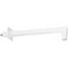 Bras De Douche Carré Paffoni Level 40 Cm En Laiton Blanc Mat