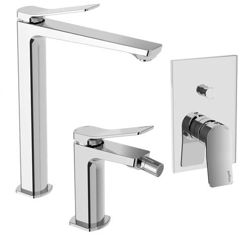 Mitigeur Lavabo Haut, Bidet Et Douche Avec Inverseur En Laiton Modèle Tilt Paffoni Chrome 3 Mitigeur Lavabo Haut, Bidet Et Douche Avec Inverseur En Laiton Modèle Tilt Paffoni Chrome