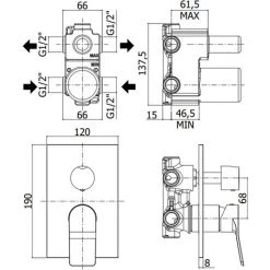 Mitigeur Lavabo Haut, Bidet Et Douche Avec Inverseur En Laiton Modèle Tilt Paffoni Chrome 11 Mitigeur Lavabo Haut, Bidet Et Douche Avec Inverseur En Laiton Modèle Tilt Paffoni Chrome -PAFFONI Soldes 50947188 5