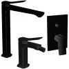 Mitigeur Lavabo Haut, Bidet Et Douche Avec Inverseur En Laiton Modèle Tilt Paffoni Matt Black 1 Mitigeur Lavabo Haut, Bidet Et Douche Avec Inverseur En Laiton Modèle Tilt Paffoni Matt Black -PAFFONI Soldes 50947201 1