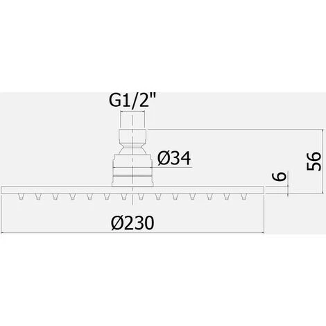 Pomme De Douche Ronde Paffoni Steel Diamètre 23 Cm 4 Pomme De Douche Ronde Paffoni Steel Diamètre 23 Cm – Image 2