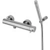 Mitigeur Douche Externe Avec Support Mural Et Douchette Paffoni Light Steel Looking -PAFFONI Soldes 51535784 1