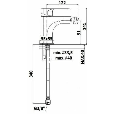 Mitigeur Bidet En Laiton Chromé Paffoni SLY SY131CR | Sans Vidage 4 Mitigeur Bidet En Laiton Chromé Paffoni SLY SY131CR | Sans Vidage – Image 2
