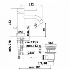 Mitigeur De Lavabo Avec Vidage 1 "1/4 Paffoni Light LIG075 | Steel Looking - Steel Looking -PAFFONI Soldes 5638835 2