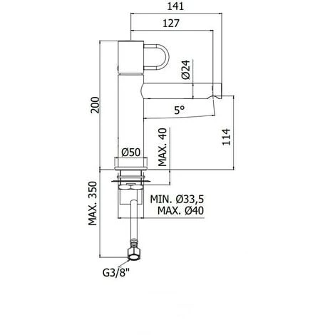 Mitigeur Lavabo Avec Poignée Annulaire Paffoni Joker JK071CR-JK071NO | Noir Mat - Sans Vidage - Noir Mat 5 Mitigeur Lavabo Avec Poignée Annulaire Paffoni Joker JK071CR-JK071NO | Noir Mat - Sans Vidage - Noir Mat – Image 3