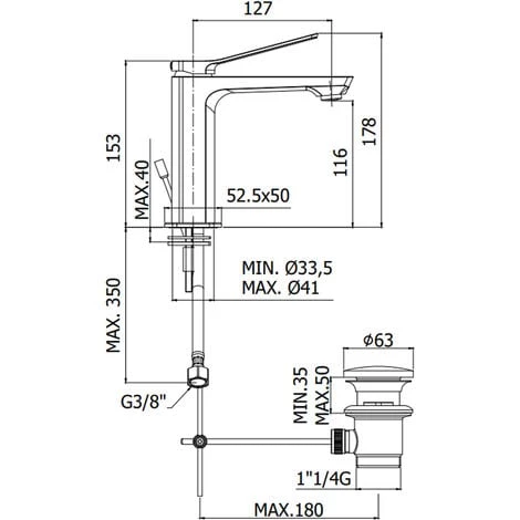 Paffoni Tilt Mitigeur Lavabo Chromé Avec Vidage Automatique 4 Paffoni Tilt Mitigeur Lavabo Chromé Avec Vidage Automatique – Image 2