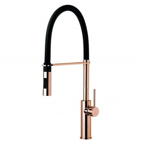 Miscelatore Lavello Cucina In Oro Rosa Con Molla Nera Opaca Paffoni Light LIG179ROSE | Or Rose - Or Rose 3 Miscelatore Lavello Cucina In Oro Rosa Con Molla Nera Opaca Paffoni Light LIG179ROSE | Or Rose - Or Rose