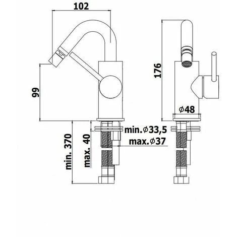 Mélangeur Bidet Avec Bec Réglable Paffoni LIGHT LIG938CR | Chromé - Sans Vidage - Chromé 4 Mélangeur Bidet Avec Bec Réglable Paffoni LIGHT LIG938CR | Chromé - Sans Vidage - Chromé – Image 2