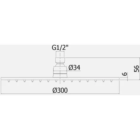 Paffoni Steel Pommeau De Douche Rond Diamètre 30 Cm 4 Paffoni Steel Pommeau De Douche Rond Diamètre 30 Cm – Image 2