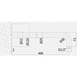 Paffoni Steel Pommeau De Douche Longueur Bras 30 Cm 7 Paffoni Steel Pommeau De Douche Longueur Bras 30 Cm -PAFFONI Soldes 71209191 3