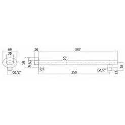 Bras De Douche Elliptique Cm 35 Paffoni Berry En Laiton Chromé Poli 7 Bras De Douche Elliptique Cm 35 Paffoni Berry En Laiton Chromé Poli -PAFFONI Soldes 71209650 3