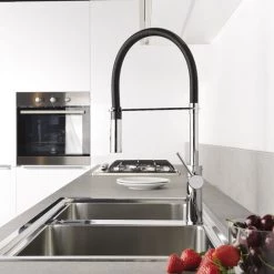 Mitigeur D'évier De Cuisine En Laiton Paffoni Light Exclusive Edition Avec Bec Pivotant Et Douchette Extractible Finition Chromée -PAFFONI Soldes 71616666 3