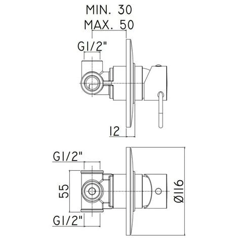 Mitigeur De Douche à Encastrer 1 Sortie Paffoni Jocker Chrome 4 Mitigeur De Douche à Encastrer 1 Sortie Paffoni Jocker Chrome – Image 2